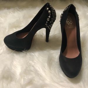 Vince Camuto Black Studded Heels in size 5 1/2